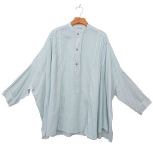 Free People Sky Blue Pinstripe Tunic